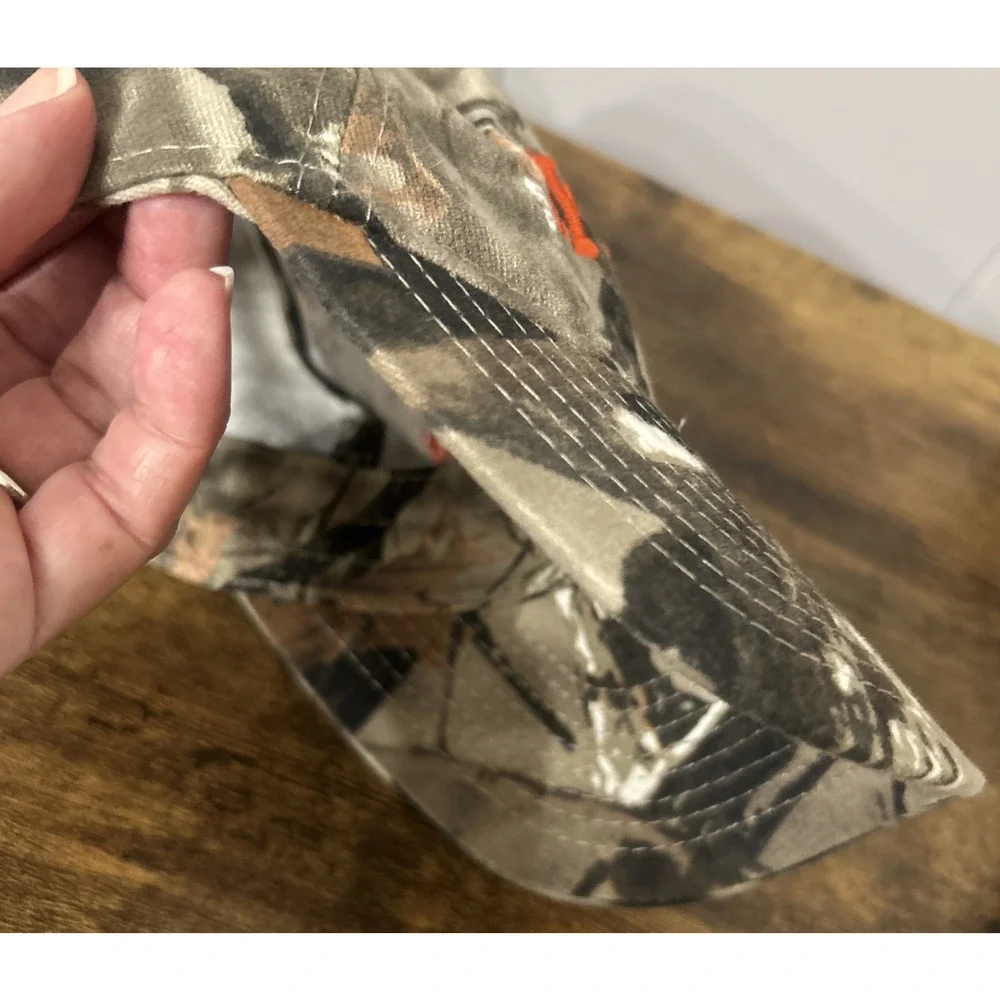 Legacy Syracuse Orange Camouflage Hat Hunters Baseball Cap Tree Bark EUC